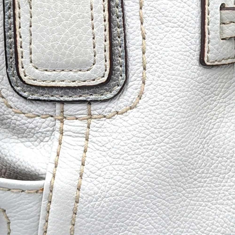 Tignanello Bone & Silver Leather Bag - Picture 3 of 6